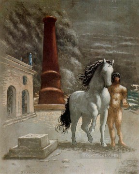 Giorgio de Chirico Painting - the bank of thessaly 1926 Giorgio de Chirico Metaphysical surrealism